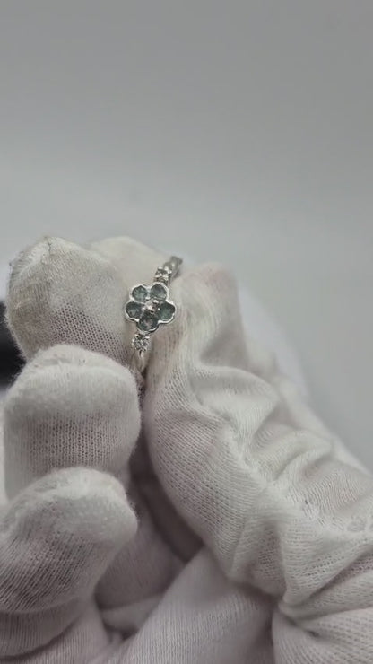 Keepsake Memorial Sterling Silver Forget me Not Ring