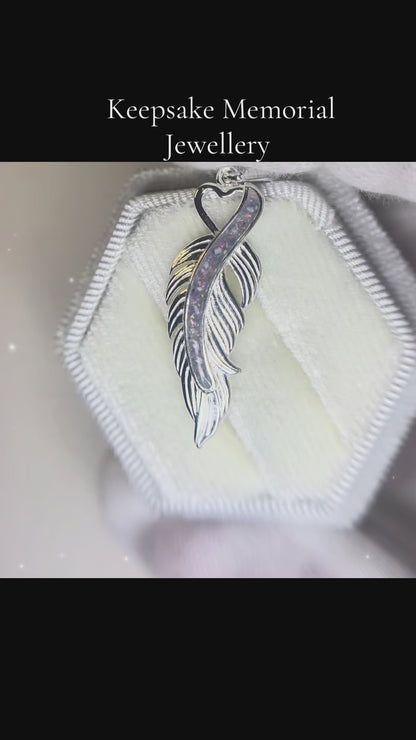 Spica feather pendant memorial video UK