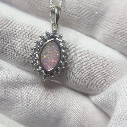 Princess CZ oval ashes pendant, handcrafted in Lancashire UK
