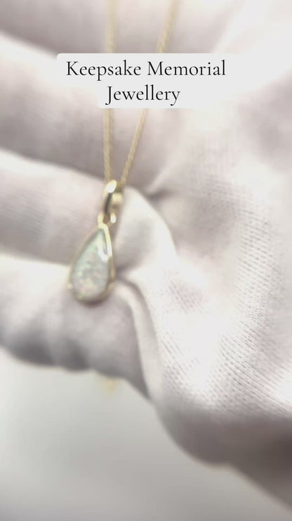 Keepsake Memorial 9ct Gold Ladies Ashes Pendant - Golden Light