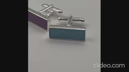 Pillar sterling silver memorial ashes cufflinks, handcrafted in Lancashire UK
