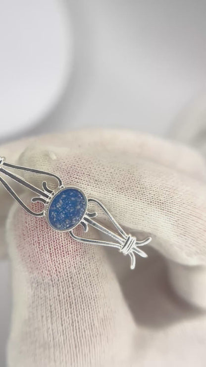 Keepsake Memorial Ladies Silver Ashes Brooch - Ophelia