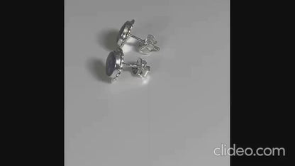 Eterna Studs — silver rope edge ashes memorial stud earrings, handcrafted in Lancashire, UK