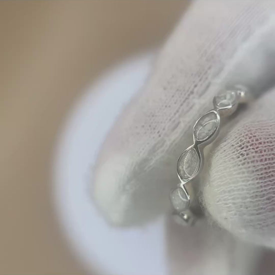 Amara Band — silver full band keepsake memorial ring, handcrafted in Lancashire, UK