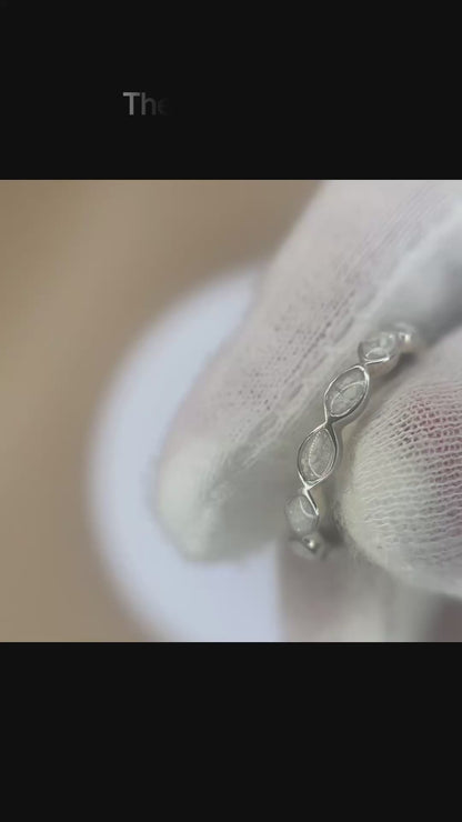 Amara Band — silver full band keepsake memorial ring, handcrafted in Lancashire, UK