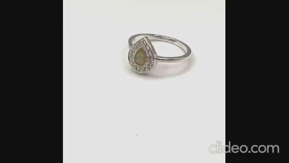 Keepsake Memorial Silver Helena Teardrop Ashes Ring — handcrafted in Lancashire, UK