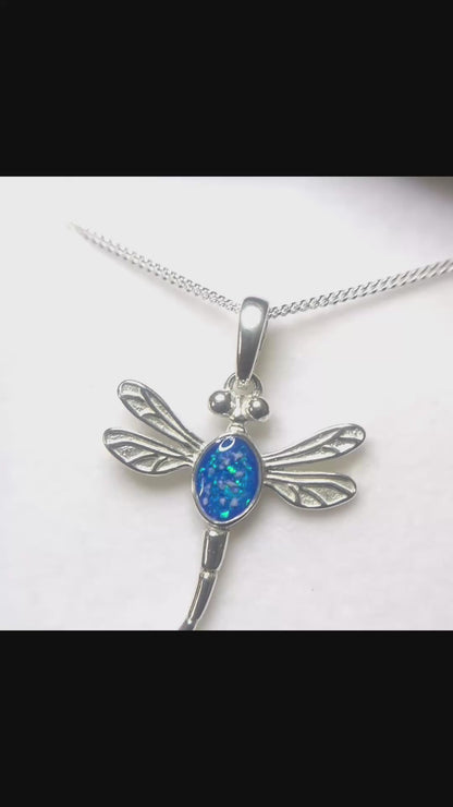 Dubhe dragonfly silver ashes pendant video, handcrafted in Lancashire UK - by Keepsake Memorial Jewellery