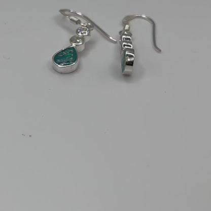 Acrux Earrings — silver teardrop ashes memorial earrings, handcrafted in Lancashire, UK