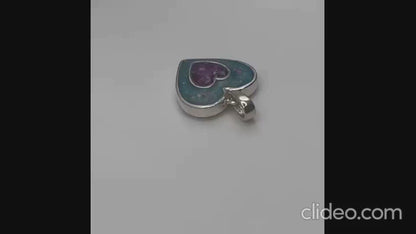 Shaula two heart memorial pendant video, handcrafted in Lancashire UK - by Keepsake Memorial Jewellery