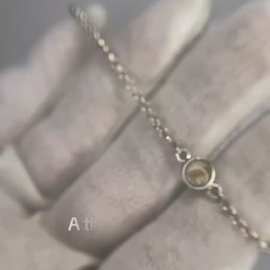 Celestia Bracelet — silver round belcher ashes memorial bracelet, handcrafted in Lancashire, UK