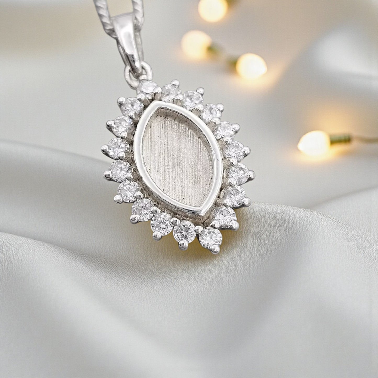 silver princess ashes pendant, handcrafted in lancashire, uk