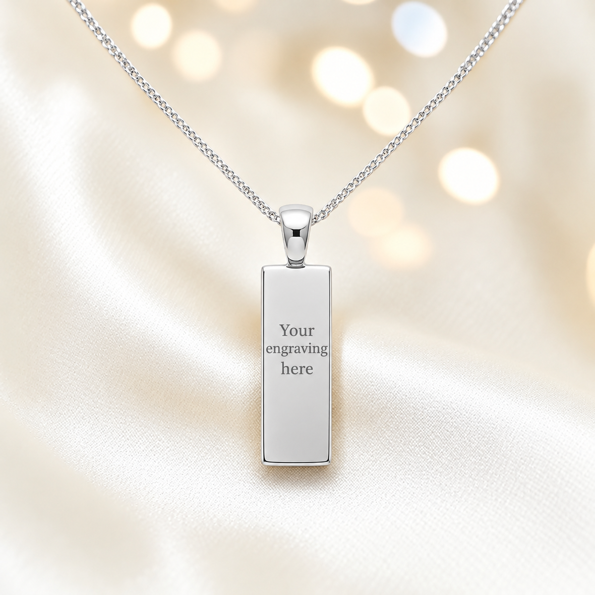 Pulse sterling silver memorial pendant, handcrafted in Lancashire UK - by Keepsake Memorial Jewellery