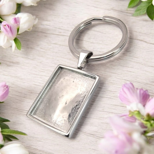 Stainless Steel Rectangle Keyring