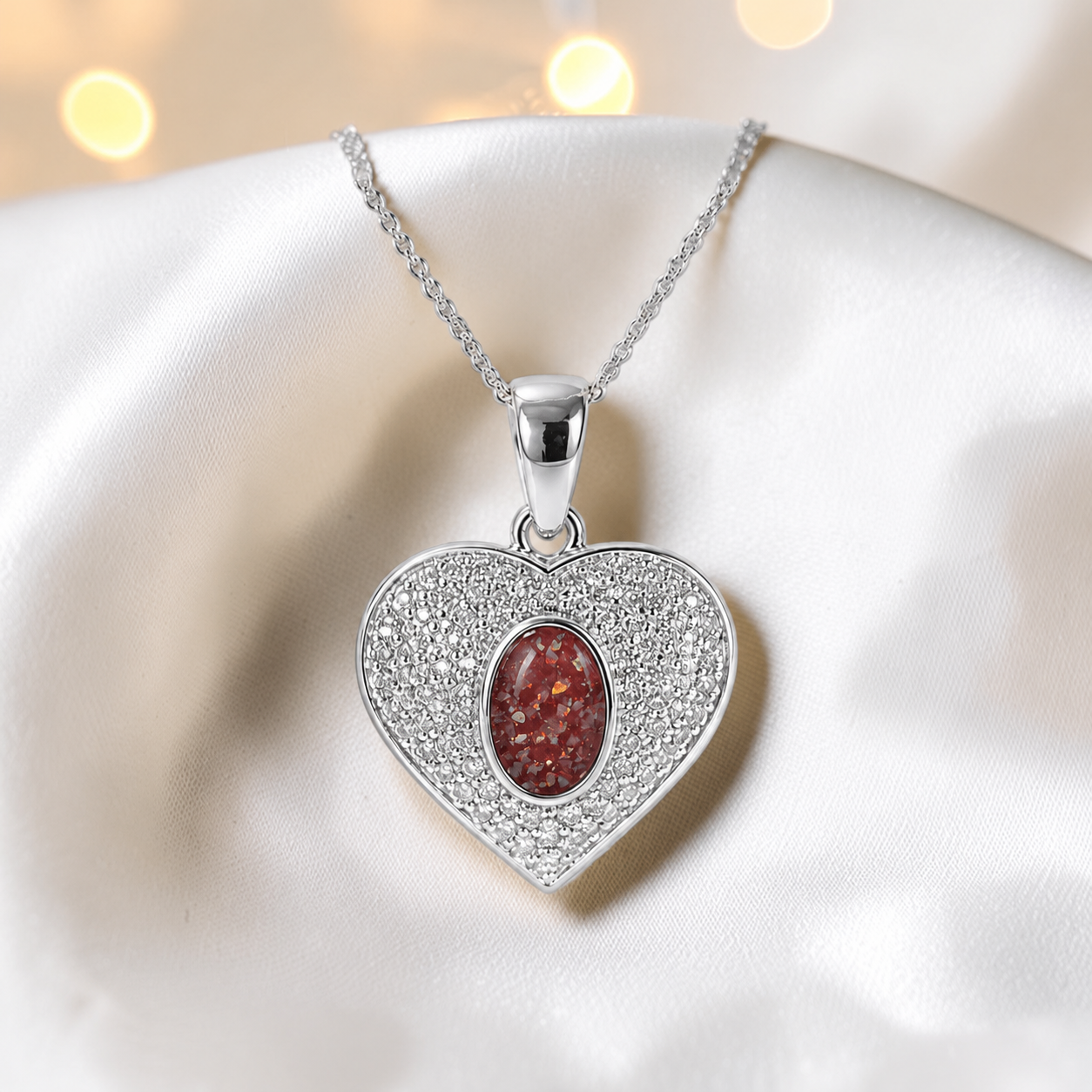 Keepsake Memorial Silver Ladies Ashes Pendant - Maia