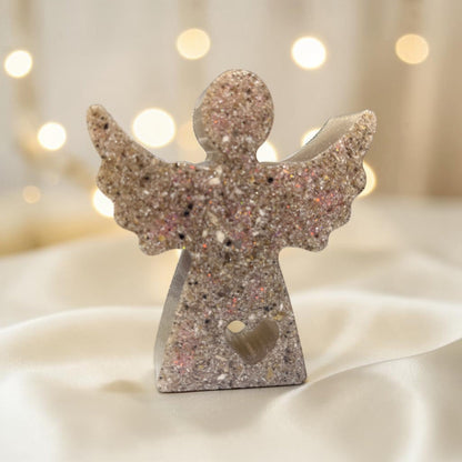 resin angel keepsake ornament, handcrafted in uk