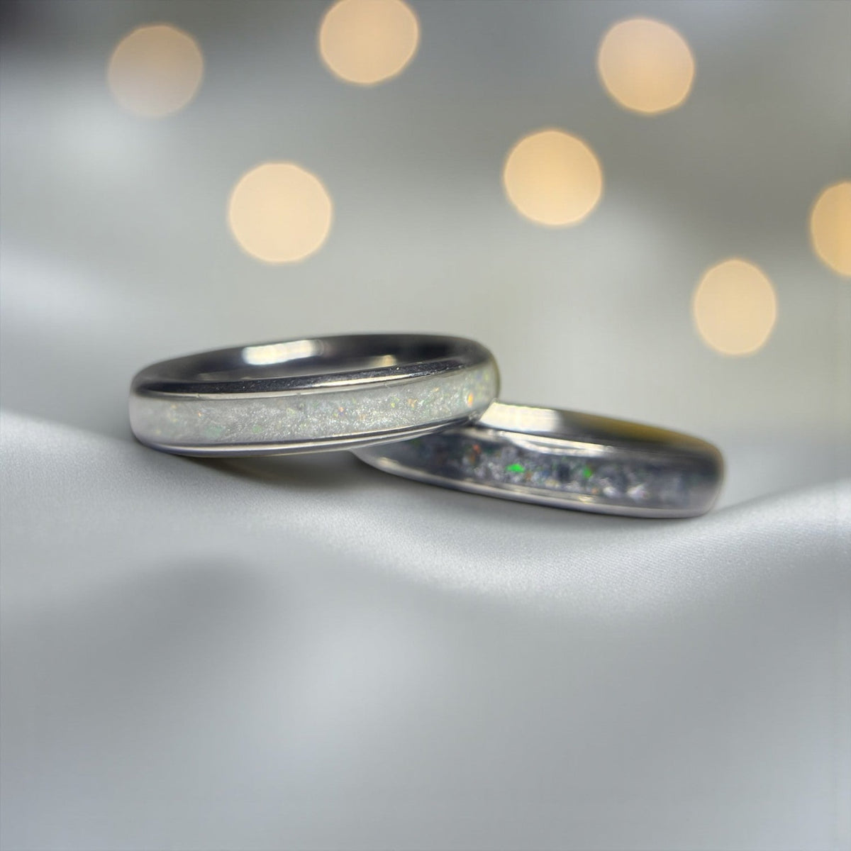  Ridge unisex stainless steel channel memorial ring, handcrafted in Lancashire UK by Keepsake Memorial Jewellery