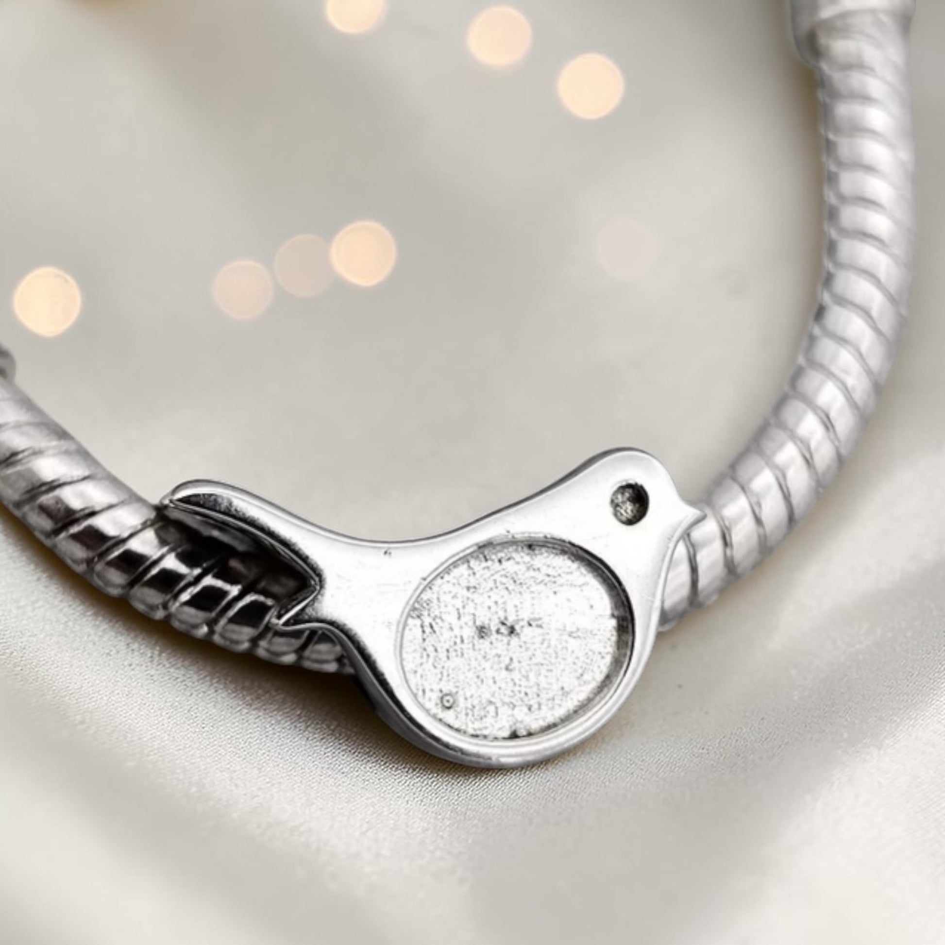 925 silver robin memorial charm, handcrafted in uk