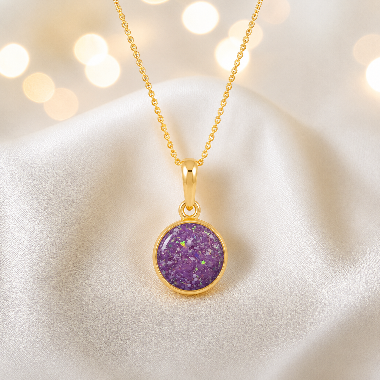 Rose Pink Eternal Gold 9ct gold pendant, handcrafted in Lancashire UK – by Keepsake Memorial Jewellery