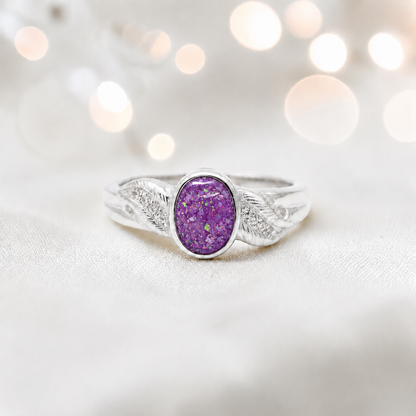 Keepsake Memorial Silver forever ring in Rose Pink— handcrafted in Lancashire, UK