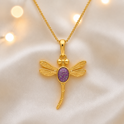 Rose Pink Golden Presence 9ct gold pendant, handcrafted in Lancashire UK – by Keepsake Memorial Jewellery