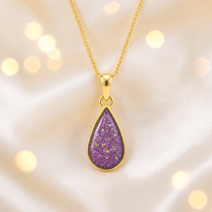 Rose Pink Golden Light 9ct gold pendant, handcrafted in Lancashire UK – by Keepsake Memorial Jewellery