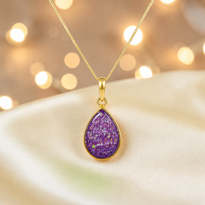 Rose Pink Golden Whisper 9ct gold pendant, handcrafted in Lancashire UK – by Keepsake Memorial Jewellery