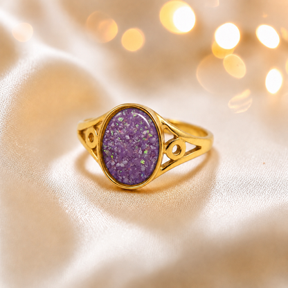 Rose Pink Margot 9ct gold signet memorial ring, handcrafted in Lancashire, UK – by Keepsake Memorial Jewellery
