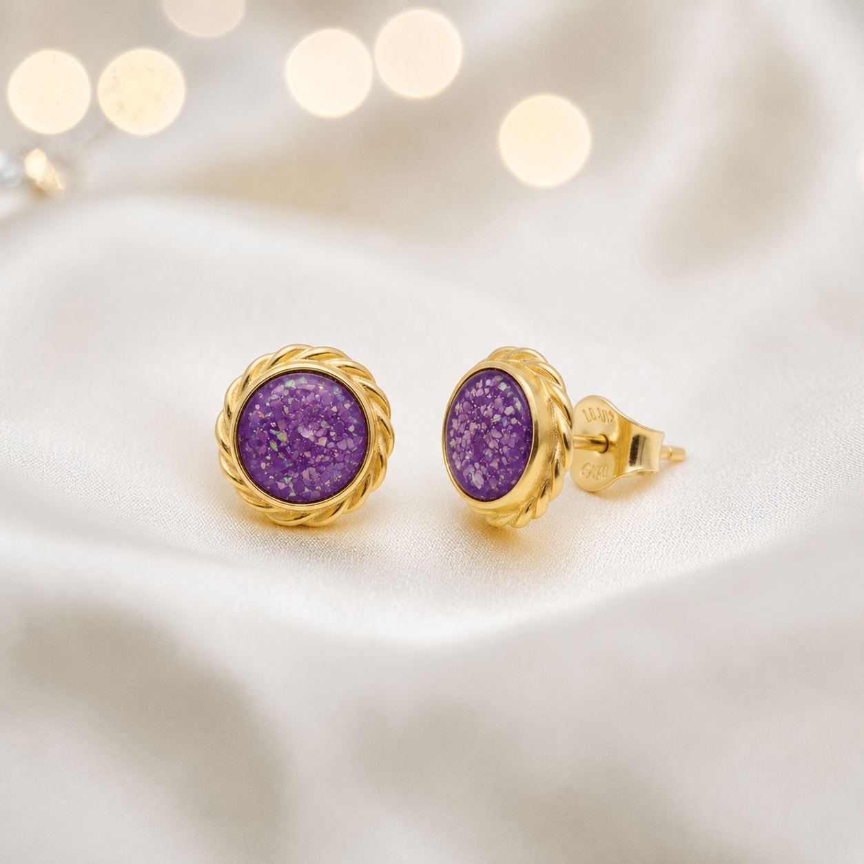 Rose Pink Tala 9ct gold flower earrings, handcrafted in Lancashire, UK – by Keepsake Memorial Jewellery