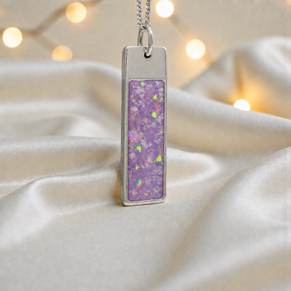 Rose Pink Valour men's sterling silver memorial pendant, handcrafted in Lancashire UK by Keepsake Memorial Jewellery