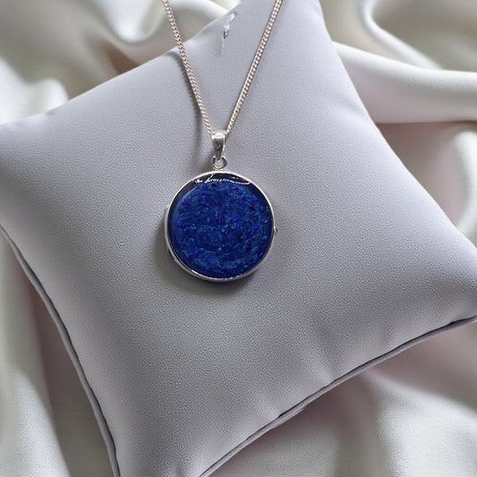 Round Keepsake Memorial Locket, handcrafted in Lancashire, UK