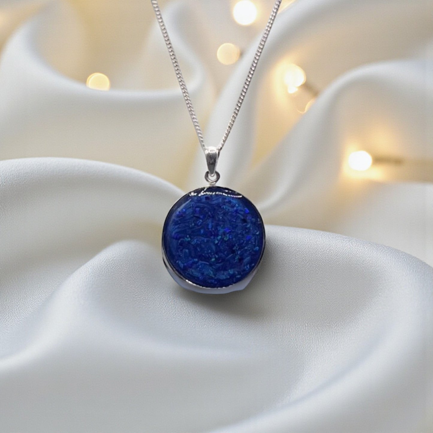 round large memorial locket, handcrafted in lancashire