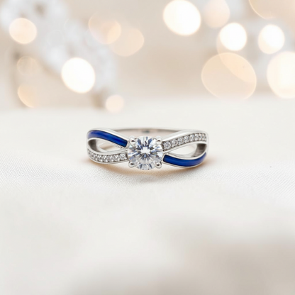 Keepsake Memorial Silver Infinity Ashes Ring, Handcrafted in the UK 