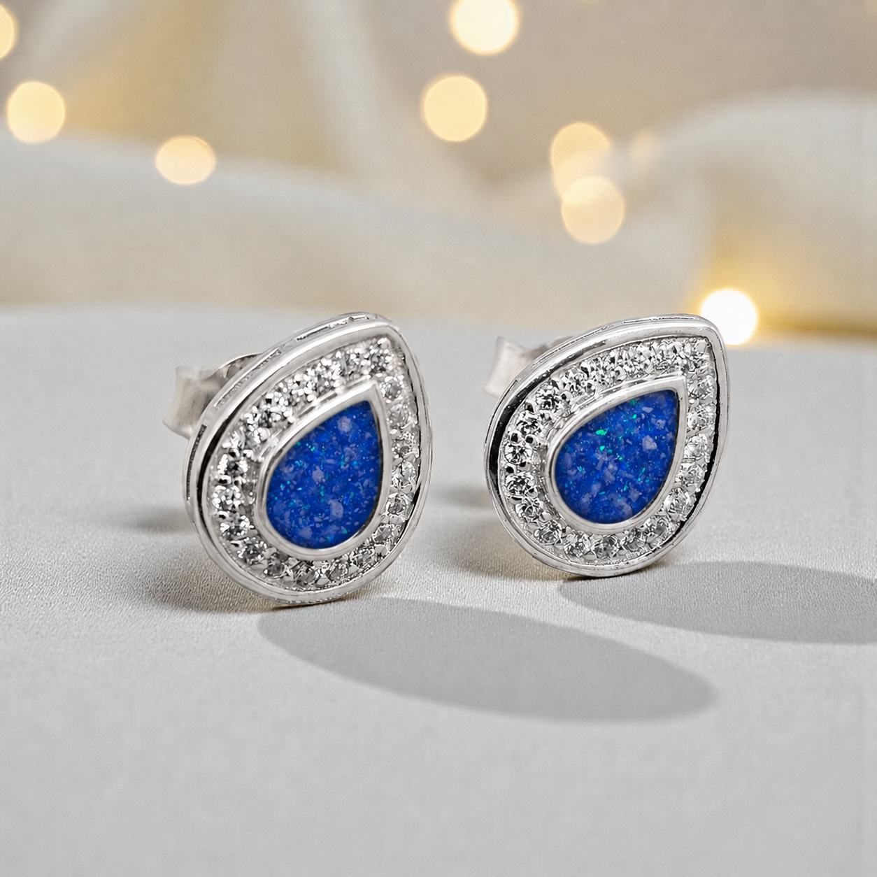 Keepsake Memorial Sterling Silver Ladies Ashes Earrings - Seraph Glow