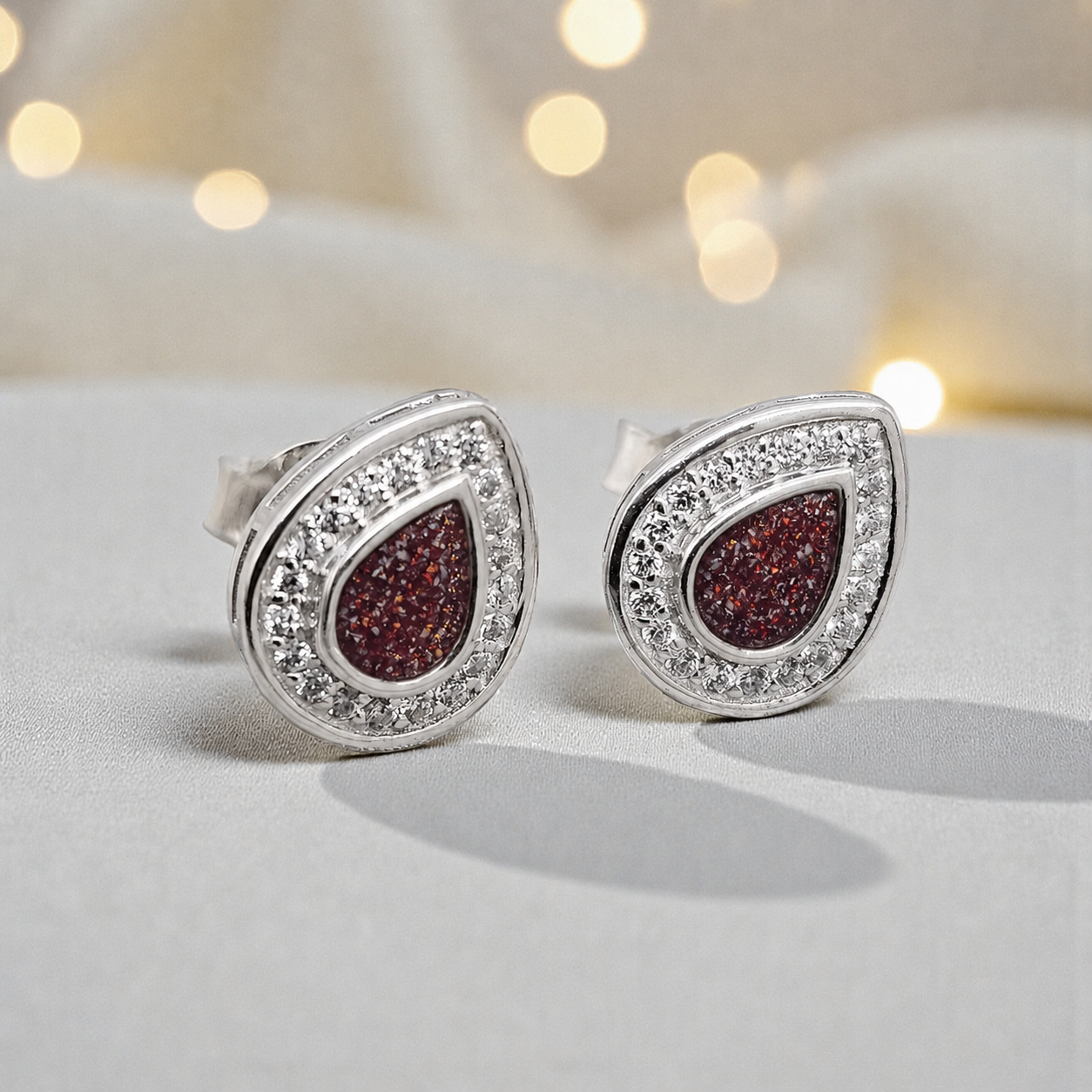 Keepsake Memorial Sterling Silver Ladies Ashes Earrings - Seraph Glow