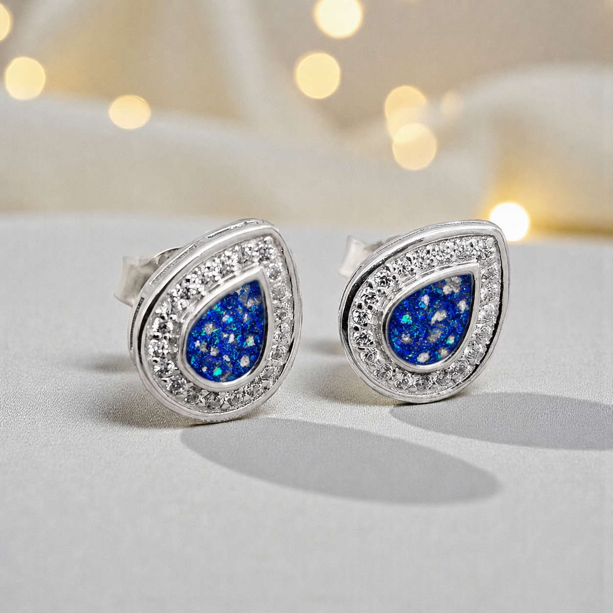 Keepsake Memorial Sterling Silver Ladies Ashes Earrings - Seraph Glow