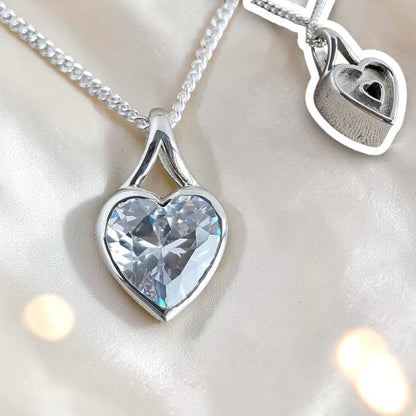 ashes silver heart pendant, handcrafted in lancashire