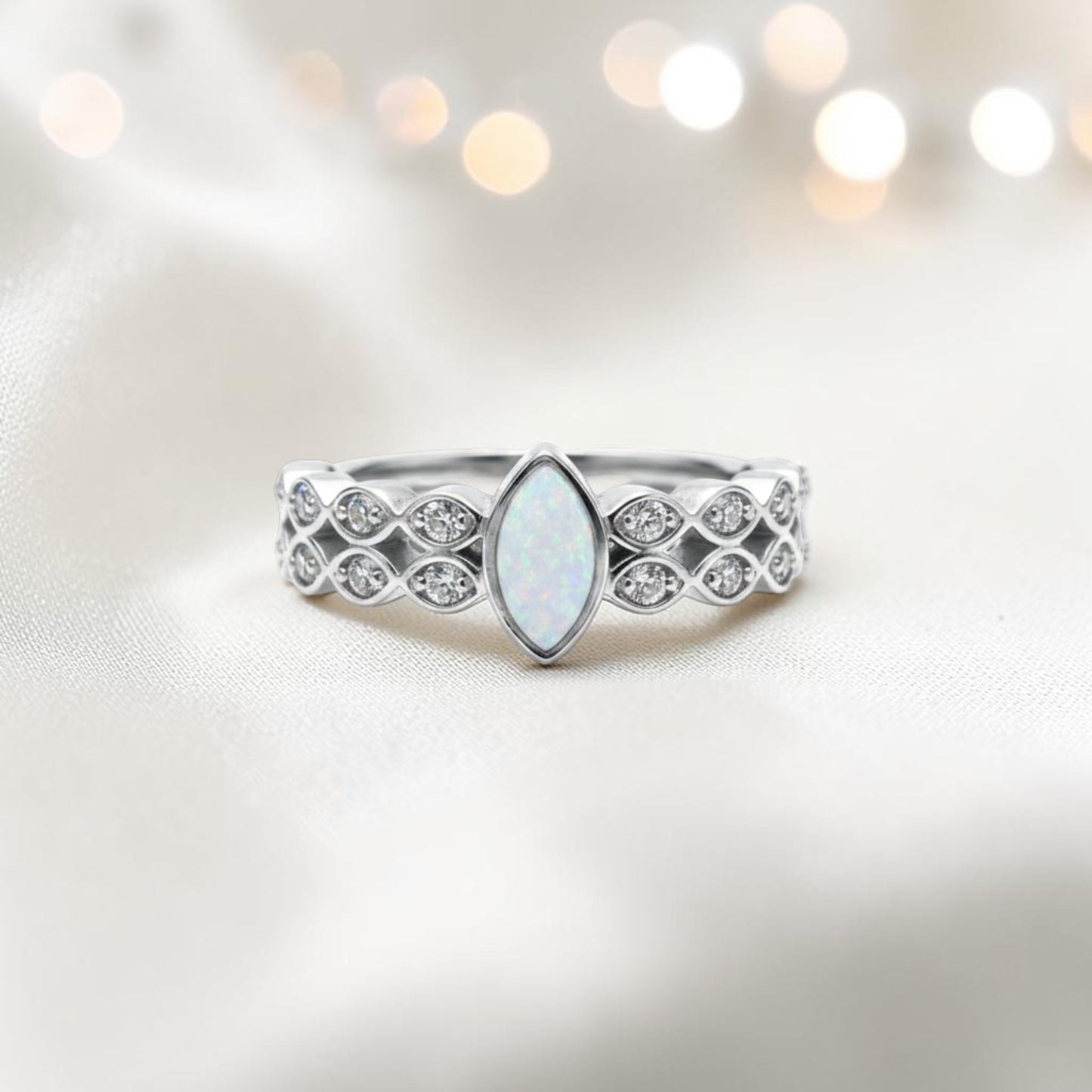 silver serenata memorial ring, handcrafted in uk