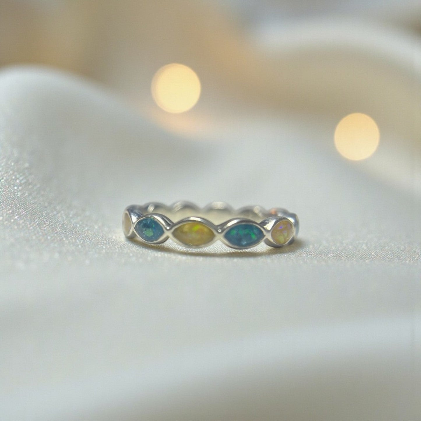 Amara Band — silver full band memorial ring, handcrafted in Lancashire, UK