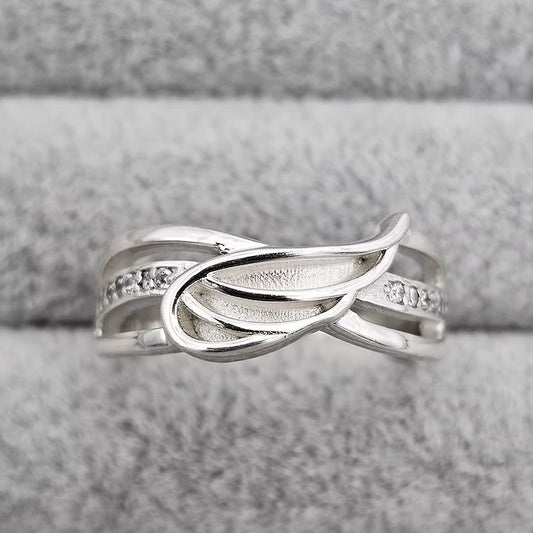Silver angel wing keepsake ring, handcrafted in Lancashire, UK