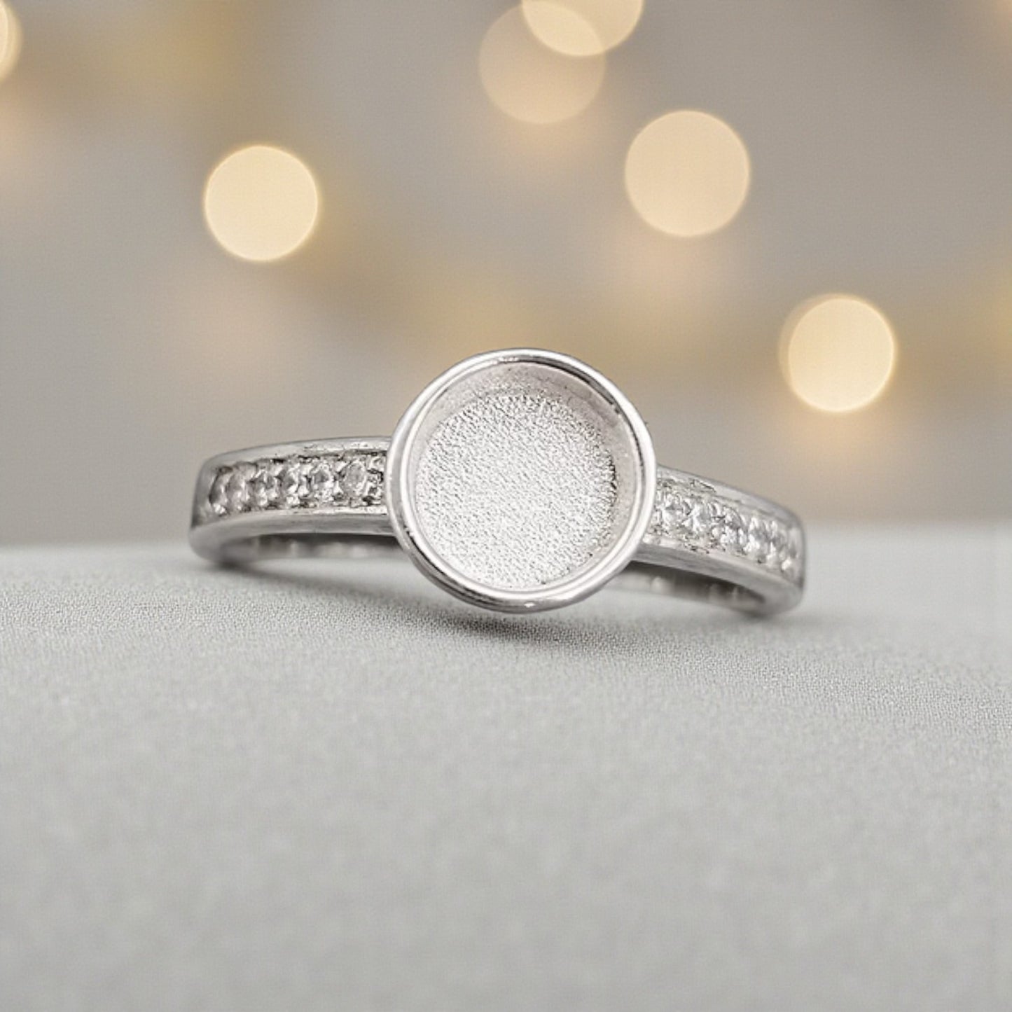 Silver Whisper Ring — silver ashes memorial ring, handcrafted in Lancashire, UK