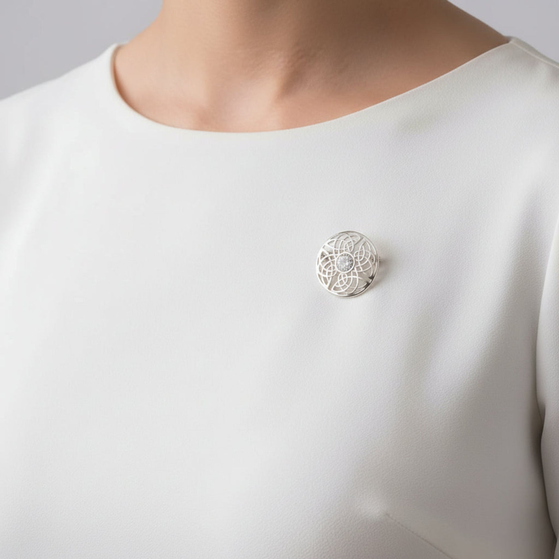 Skye Brooch — silver Celtic ashes memorial brooch, handcrafted in the UK