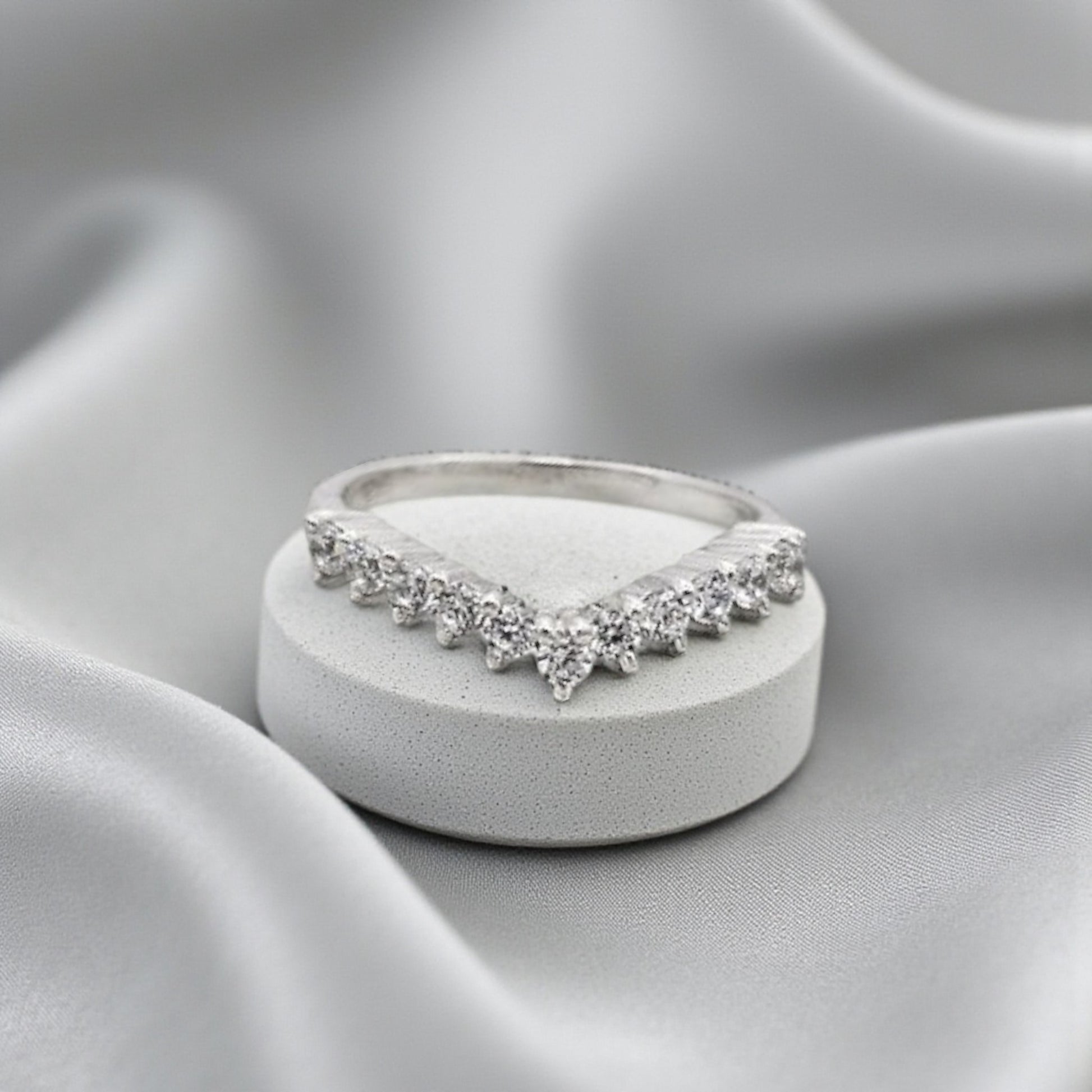 Crystal wishbone ring, Lancashire, UK