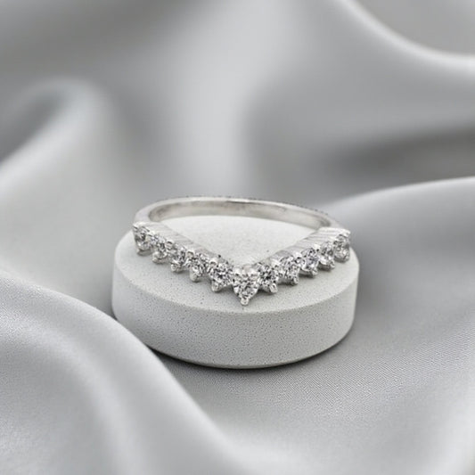 Crystal wishbone ring, Lancashire, UK