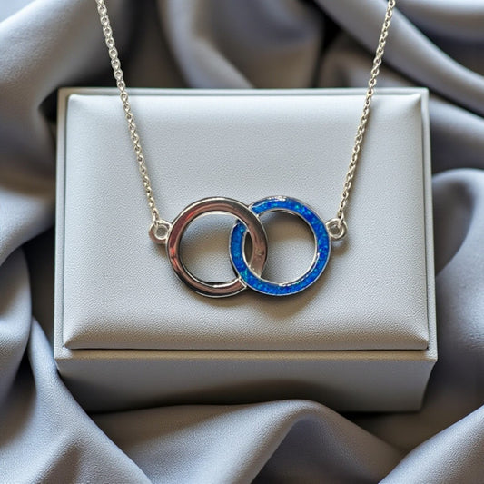 Double silver memorial pendant, handcrafted in Lancashire, UK