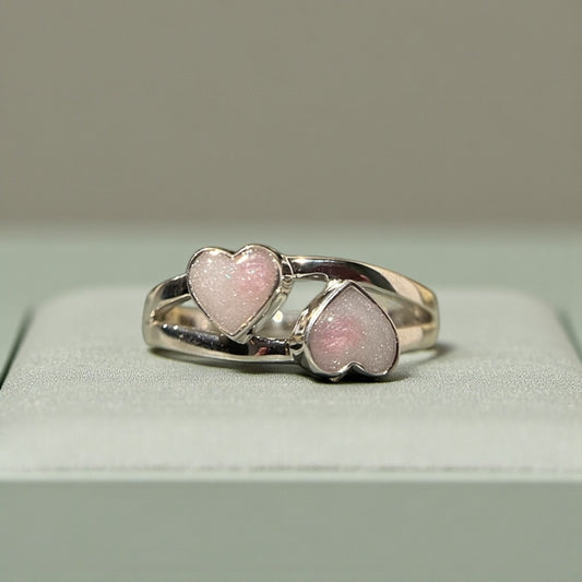 Silver Breast milk memorial ring, handcrafted in Lancashire, UK