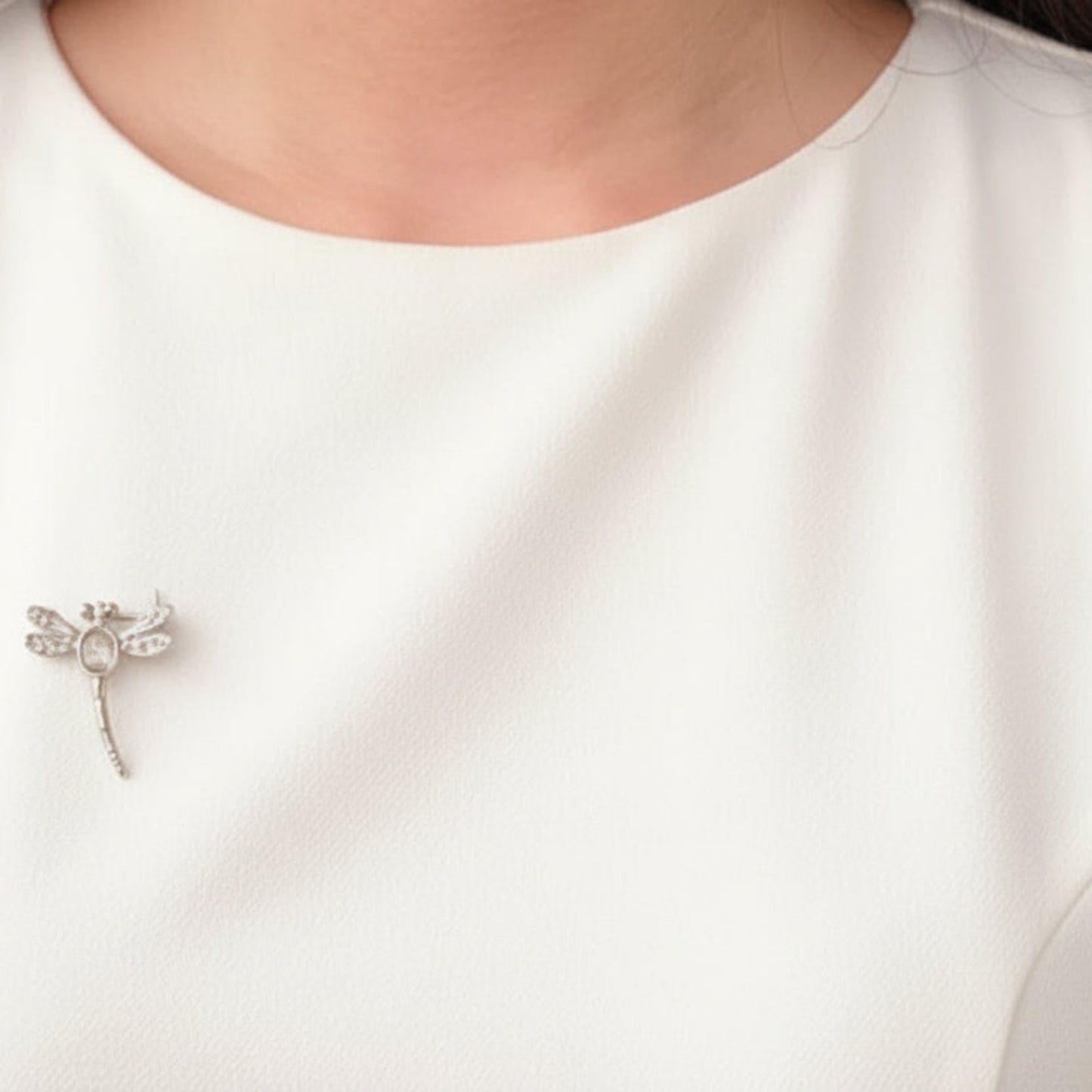 Guiding Light Dragonfly Brooch — silver dragonfly ashes memorial brooch, handcrafted in the UK