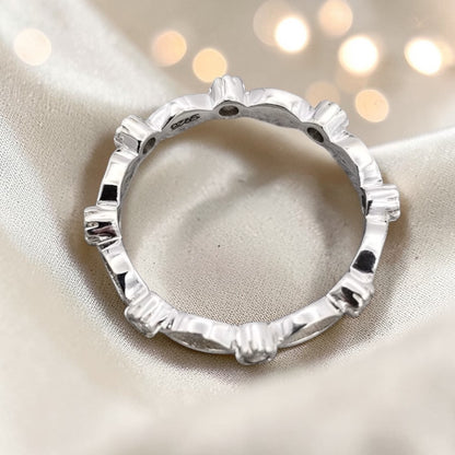 Liora Band — silver full band ashes memorial ring, handcrafted in the UK