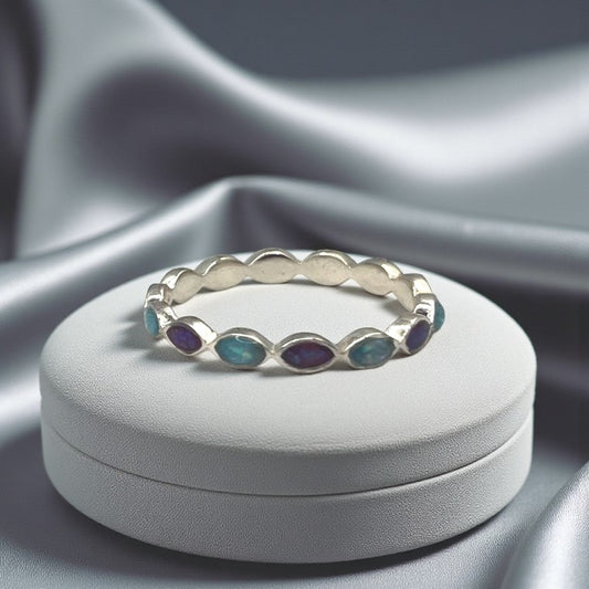 Silver full band memorial ring, handcrafted in Lancashire UK