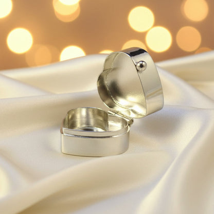 Sterling silver ashes heart trinket box , handcrafted in Lancashire, UK - by Keepsake Memorial Jewellery