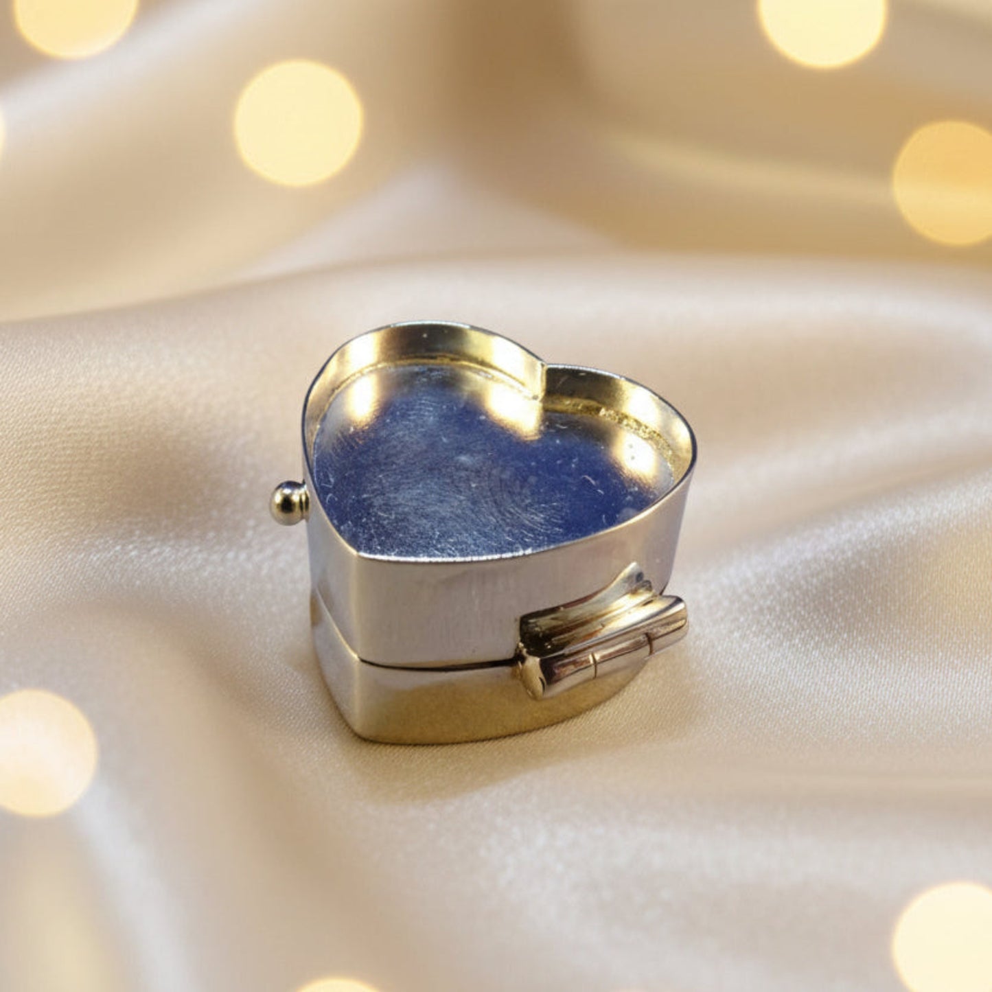 silver heart pill box, handcrafted in lancashire uk